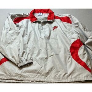 NCAA Iowa‎ State Cyclones Windbreaker Quarter Zip Pullover XL Grey Red Athletic